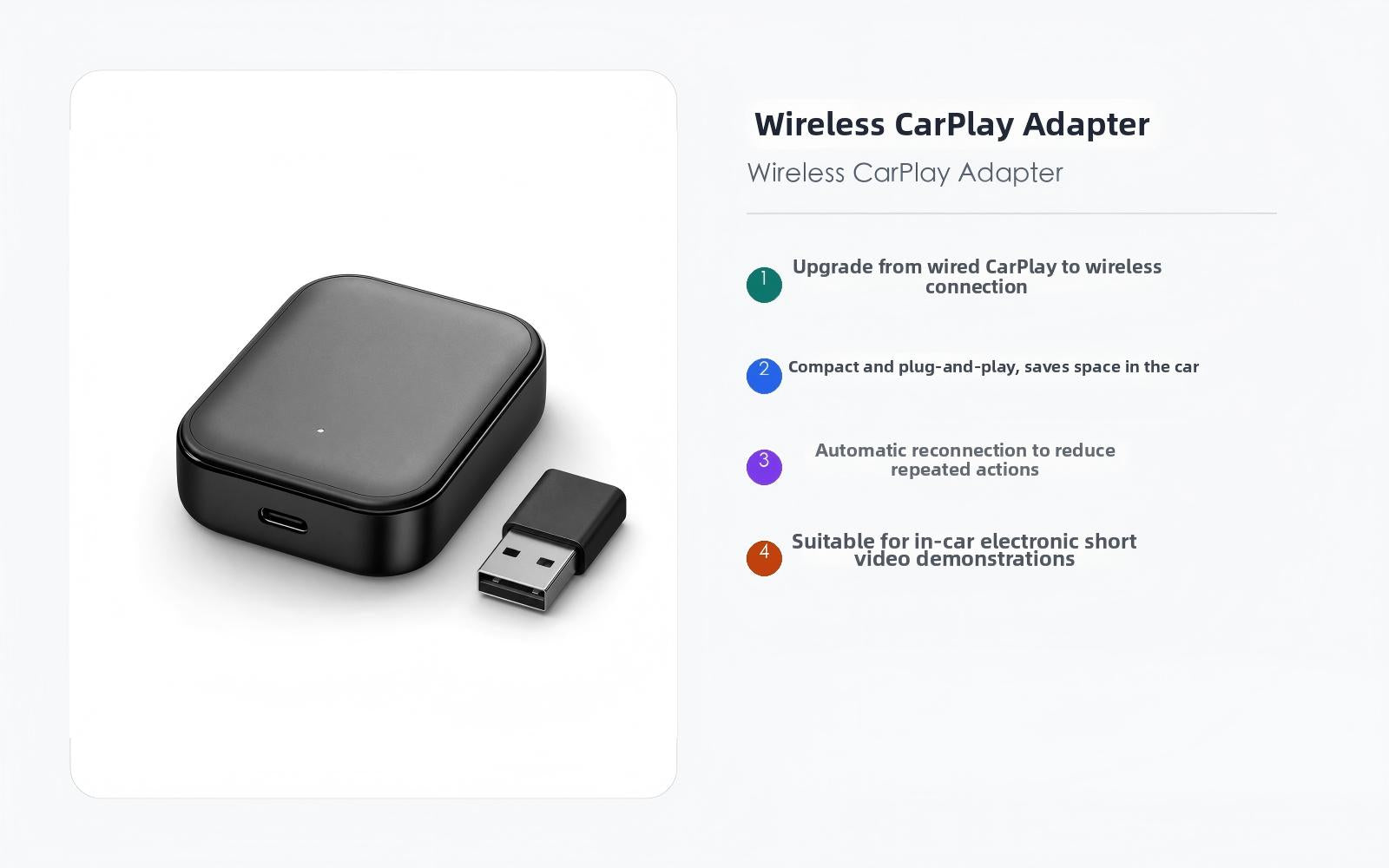 Wireless CarPlay Adapter Wired To Wireless