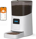 6L Automatic Cat Feeder, WiFi Automatic Dog Feeder with APP Control for Remote Feeding, Cat Food Dispenser with Low Food Sensor and Voice Recorder, Up to 15 Meals Per Day