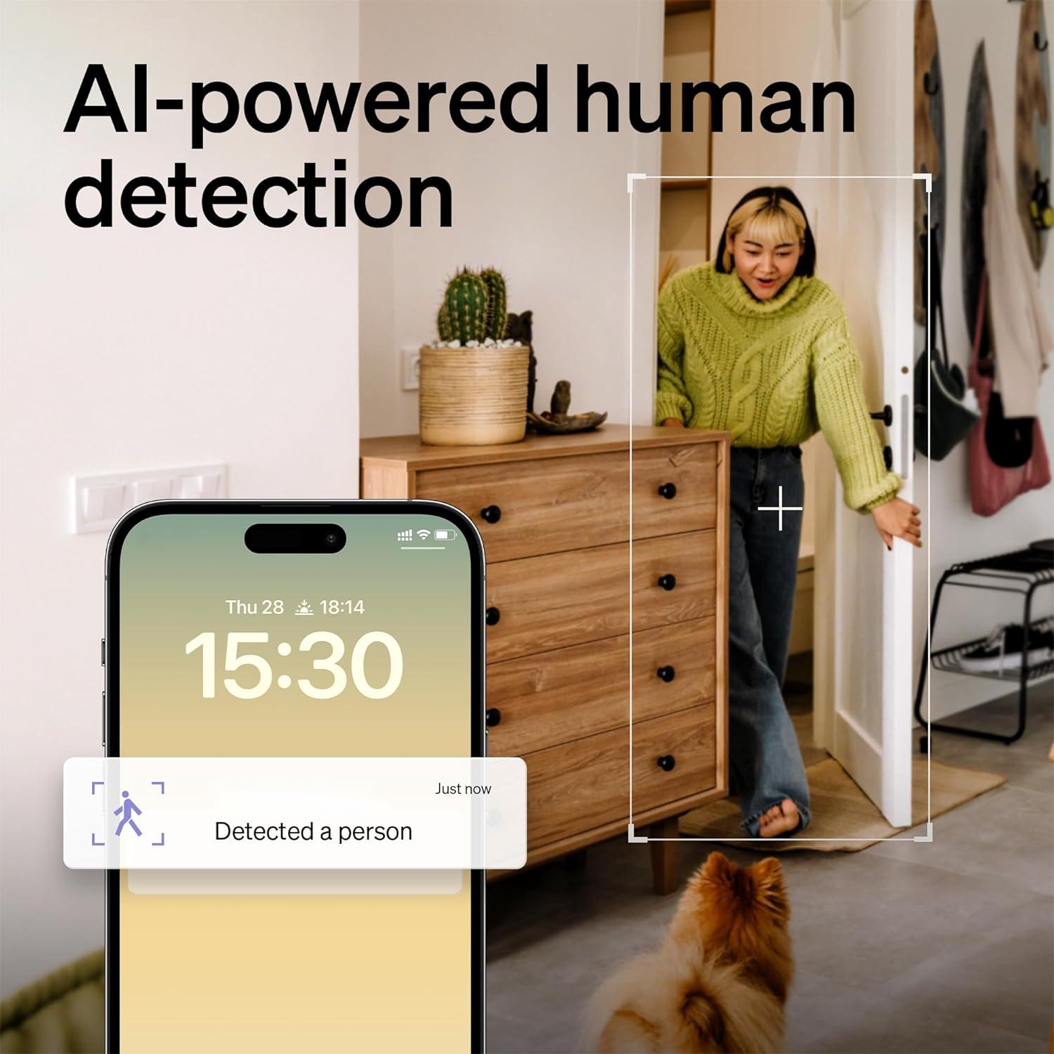 AI Dog Camera Pet Camera Indoor with Phone App [Multi-Pet Recognition, Daily Activity Analysis & Smart Summaries] Cat Cam 360° View, 1080P Dog Cam Night Vision, 2-Way Audio Home Camera WiFi