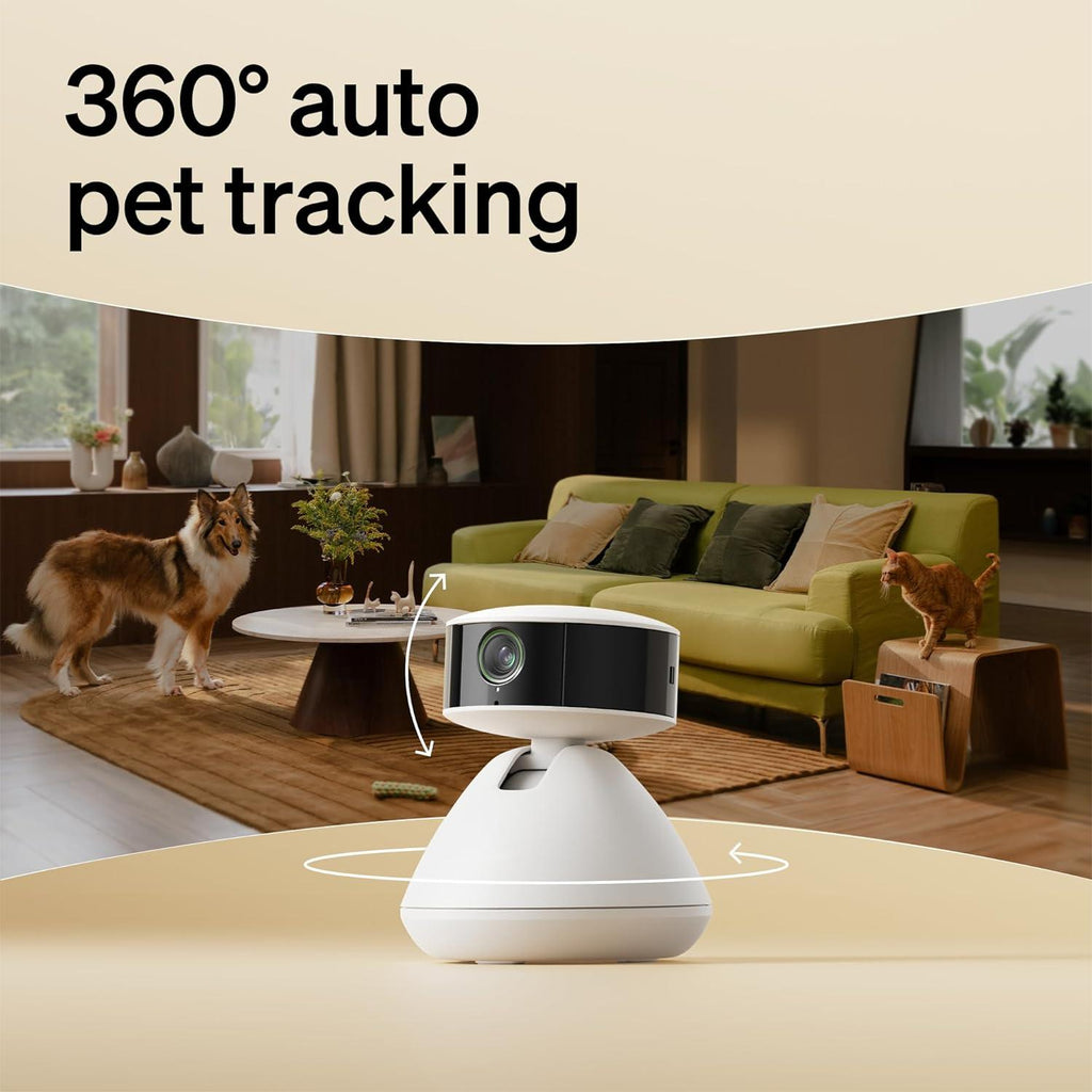 AI Dog Camera Pet Camera Indoor with Phone App [Multi-Pet Recognition, Daily Activity Analysis & Smart Summaries] Cat Cam 360° View, 1080P Dog Cam Night Vision, 2-Way Audio Home Camera WiFi