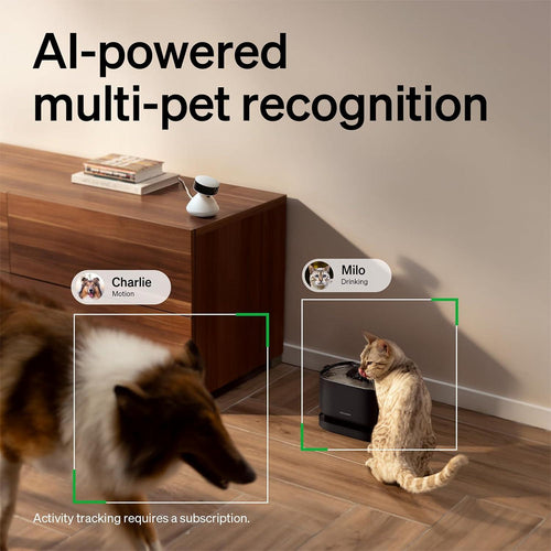 AI Dog Camera Pet Camera Indoor with Phone App [Multi-Pet Recognition, Daily Activity Analysis & Smart Summaries] Cat Cam 360° View, 1080P Dog Cam Night Vision, 2-Way Audio Home Camera WiFi