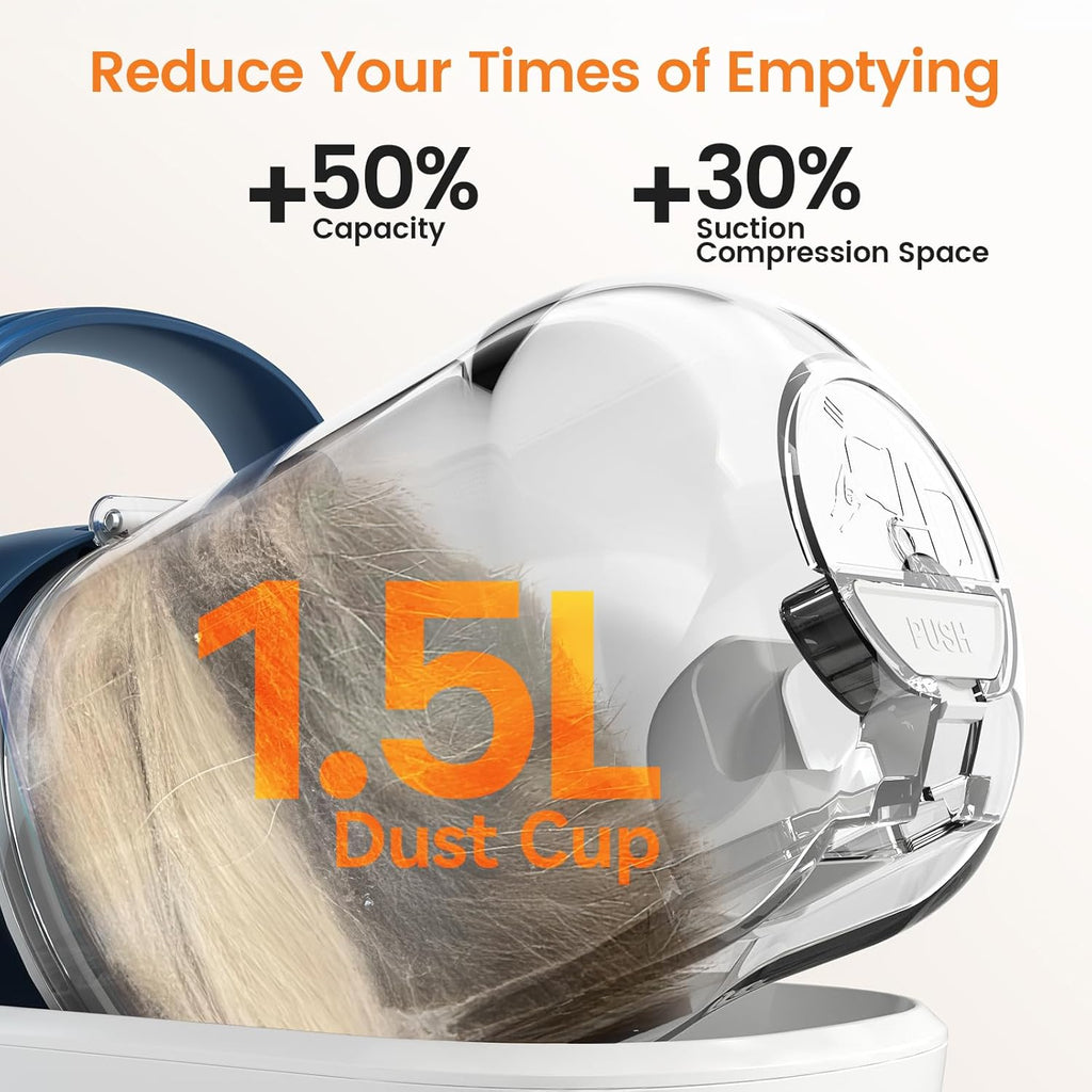 Dog Grooming Vacuum, Pet Grooming Vacuum with Clipper Nail Grinder, 1.5L Dust Cup Dog deshedding Brush with 7 Tools for Shedding Pet Hair, Home Cleaning