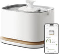 Upgrade Cat Water Fountain, Cordless Cat Fountain Battery Operated, App Monitoring 3L/101oz Dockstream 2 Pet Water Fountain with Stainless Steel Tray, 5GHz WiFi Dog Water Bowl Dispenser