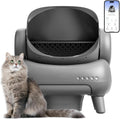 Open-Top Self-Cleaning Cat Litter Box, 360° Safety Sensors, Advanced Odor & Leak Control, Automatic for Large & Multi-Cat Homes, Litter Mat & 2 Rolls Refill Bags Included